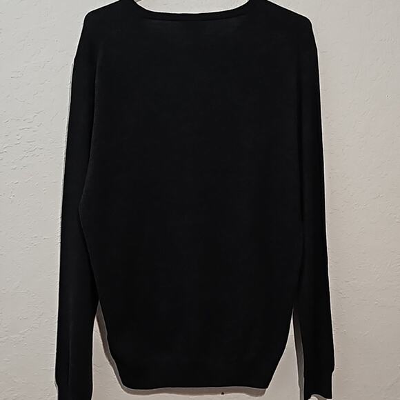 New J. Crew Merino Wool Slim Sweater Large heathered black - Picture 2 of 5